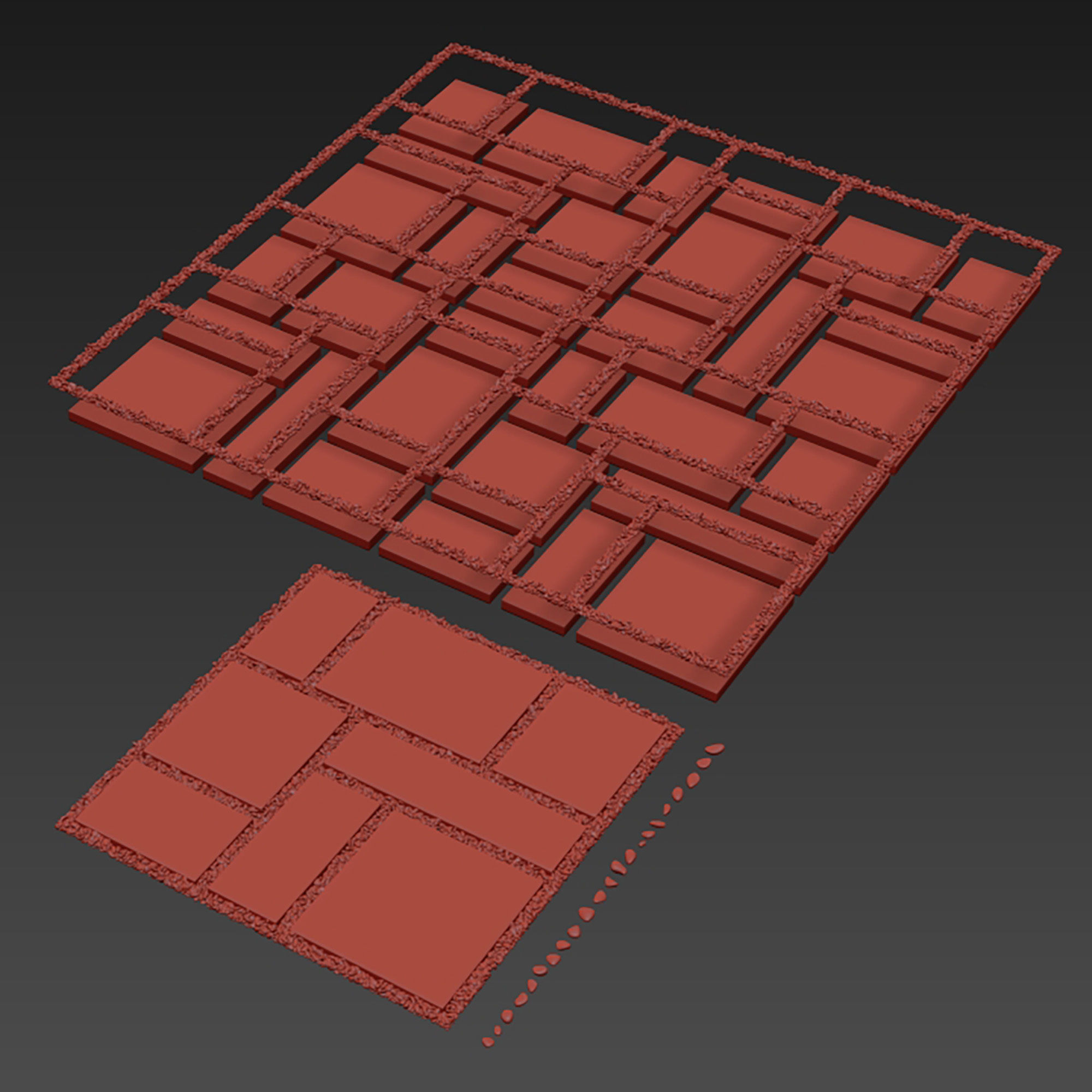 Paving tile pebble n14 3D model_10