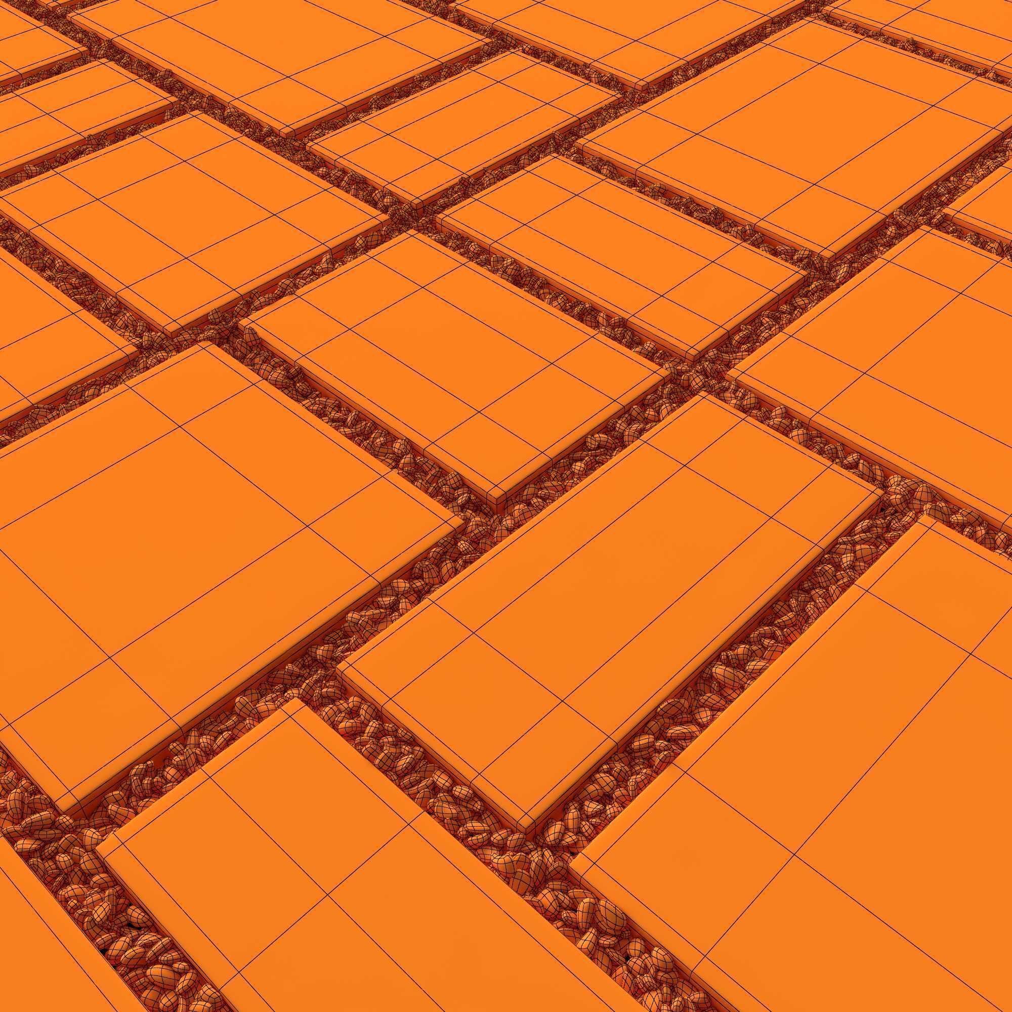 Paving tile pebble n14 3D model_14