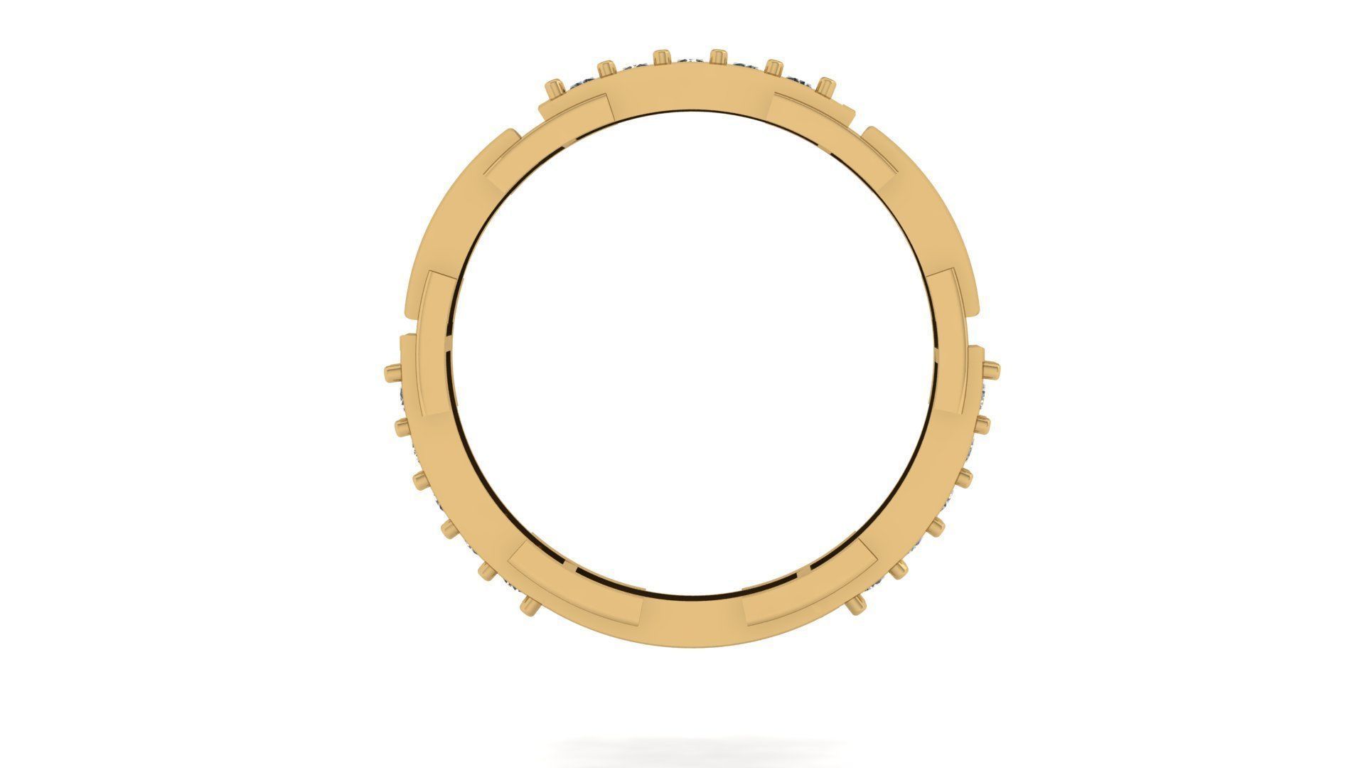 Band stone rings 1 3D print model_2