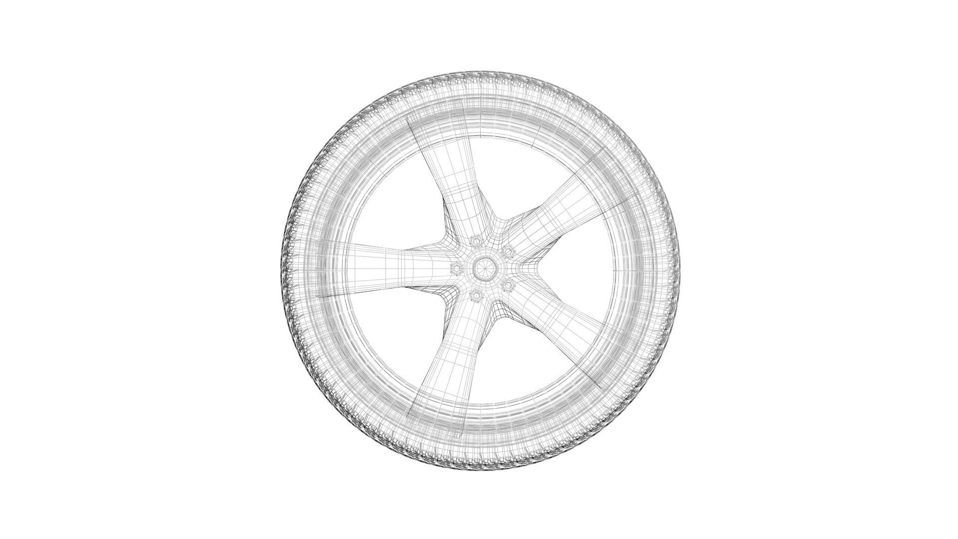 Car Tire 3D model_16