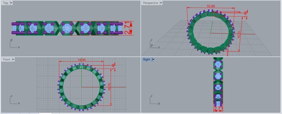 Band stone rings 3 3D print model_3