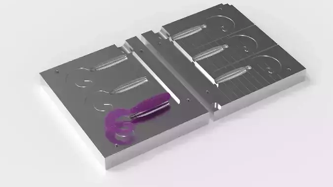 Mold for soft bait lure 3D print model