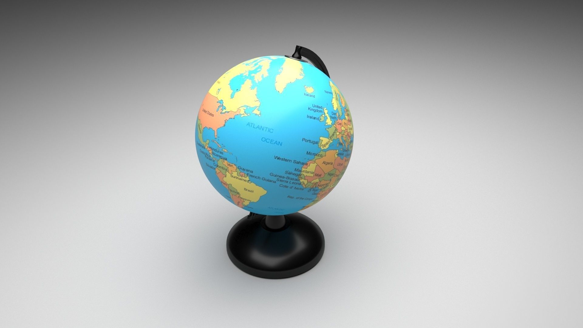 Globe 3D model_2
