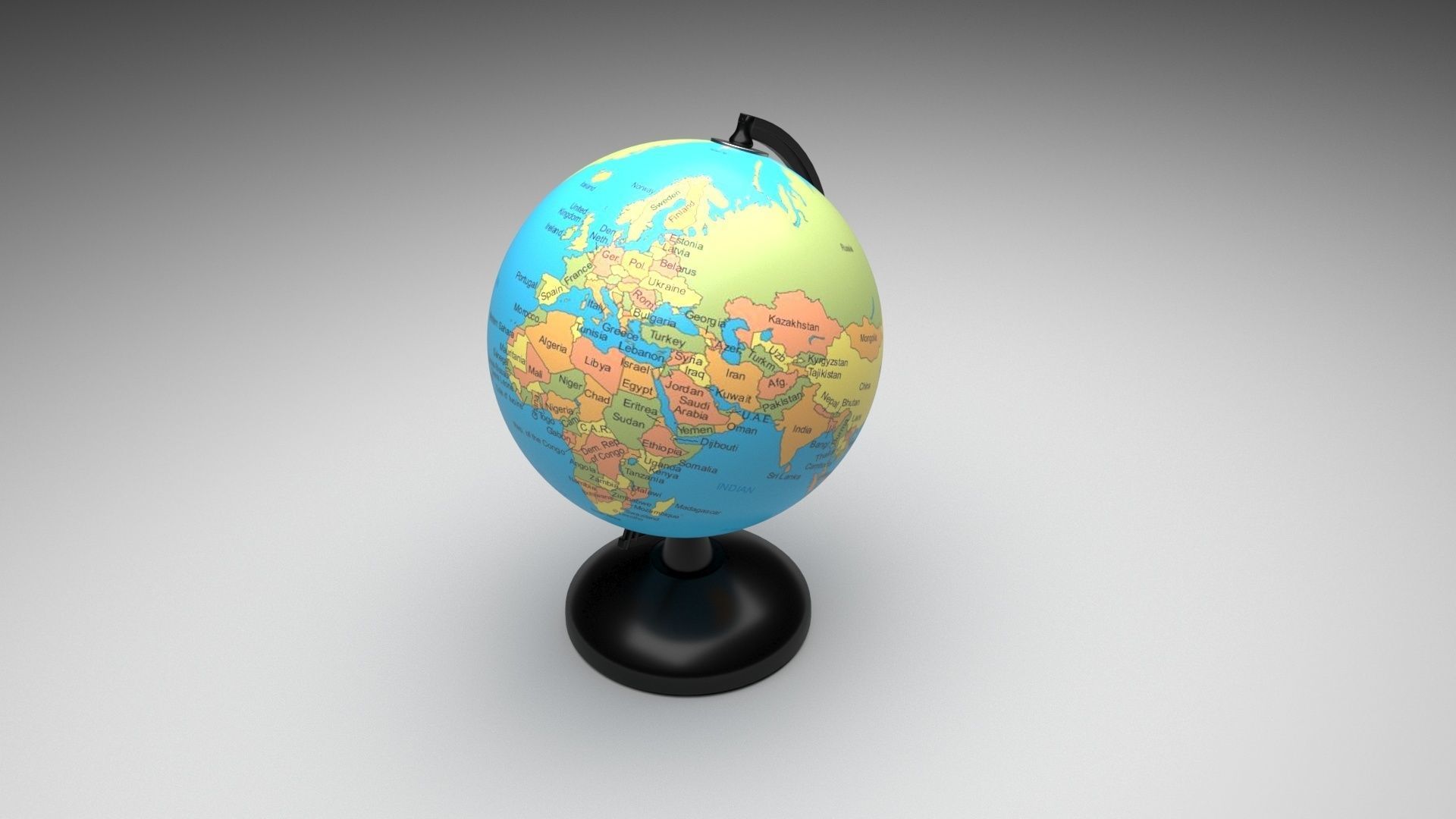 Globe 3D model_5