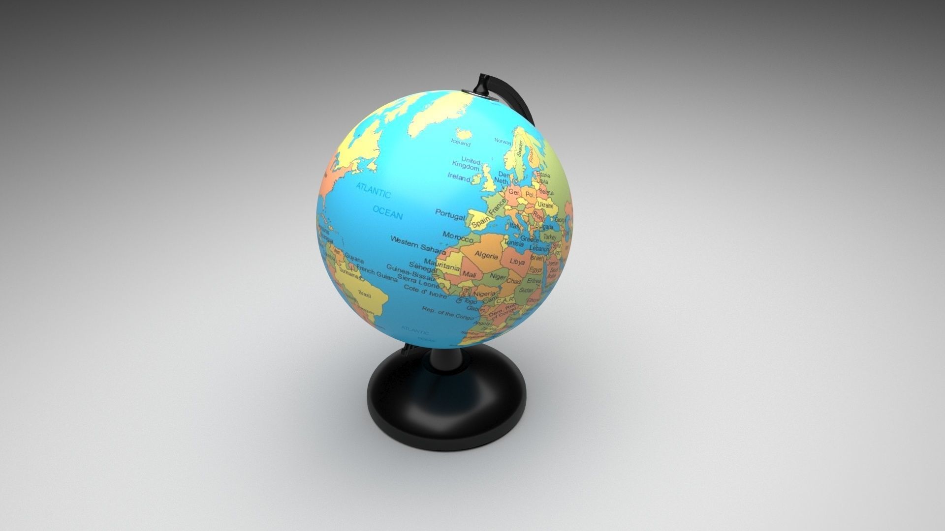 Globe 3D model_7