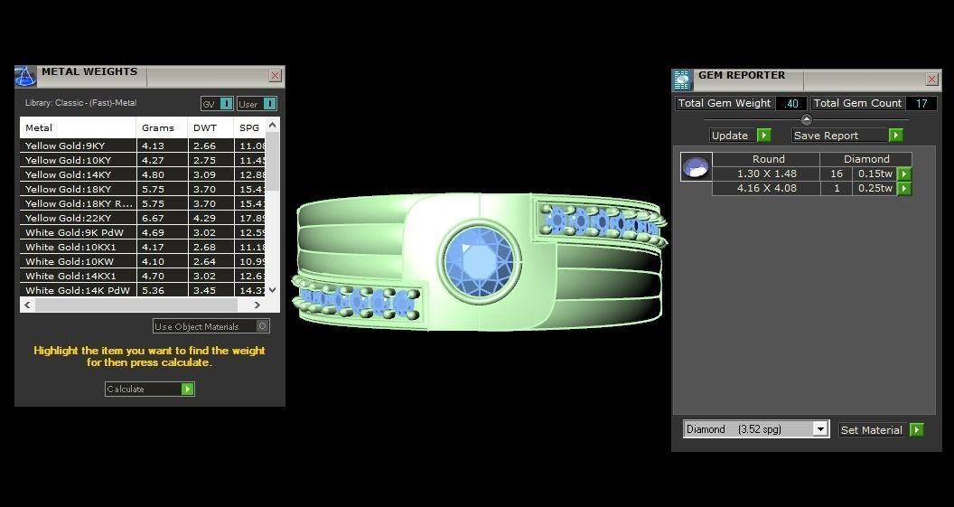 Solitaire Wedding Engagement Round Stone Ring 3D print model_3