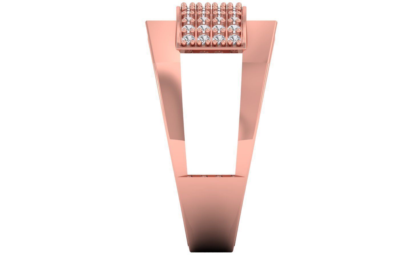 Solitaire Wedding Engagement Mens  Ring 3D print model_1