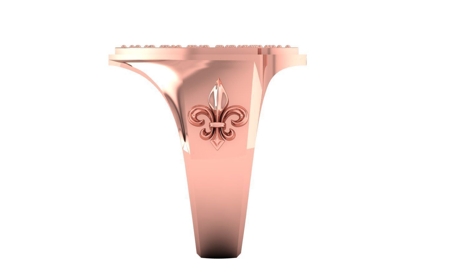 Solitaire Wedding Engagement Mens Ring 3D print model_2