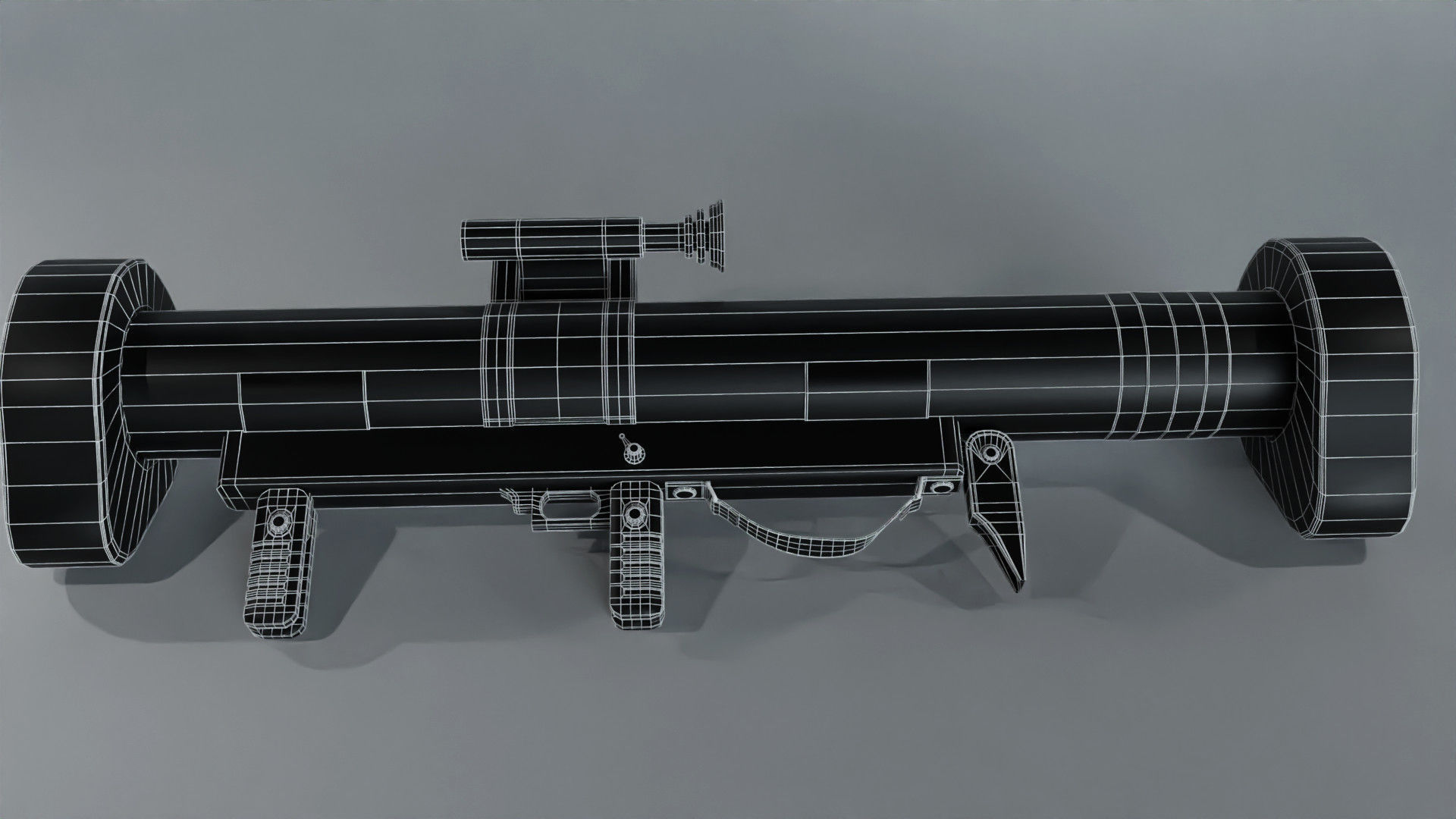 rocket launcher Low-poly 3D model_5