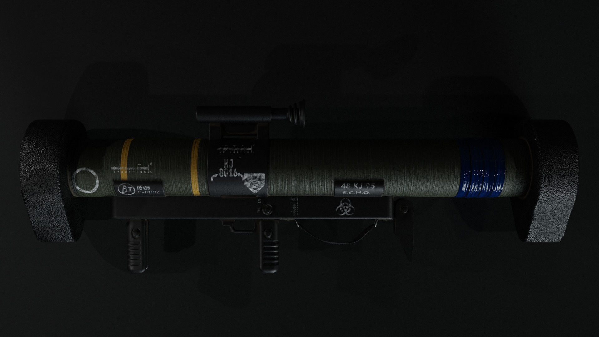 rocket launcher Low-poly 3D model_2