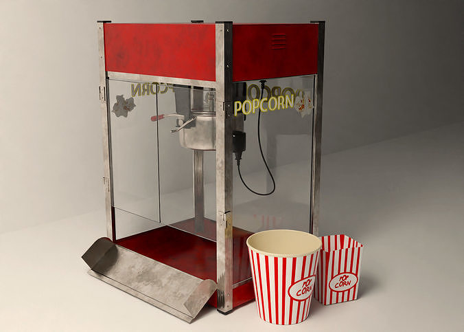popcorn popper machine Low-poly 3D model