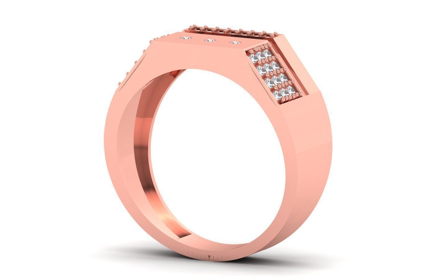 Solitaire Wedding Engagement Ring 3D print model_2