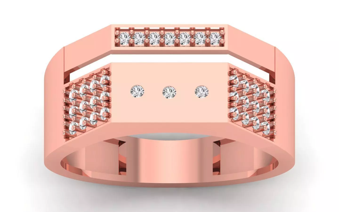 Solitaire Wedding Engagement Ring 3D print model_0