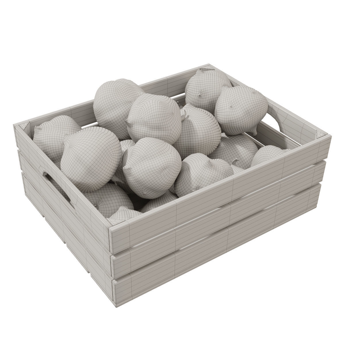 Pachyrhizus erosus crates 3D model_1