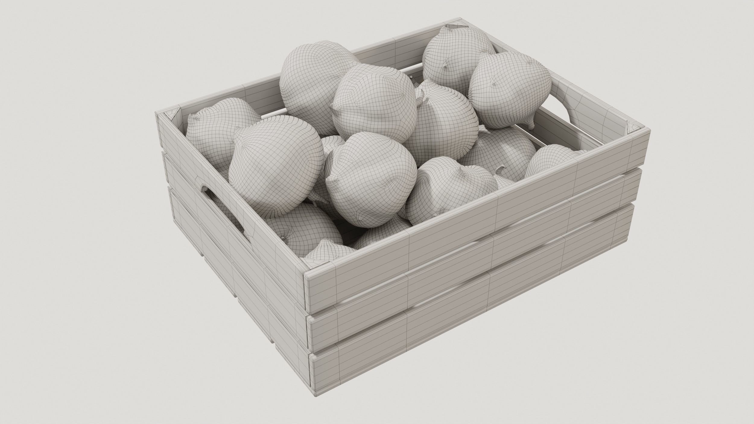 Pachyrhizus erosus crates 3D model_3