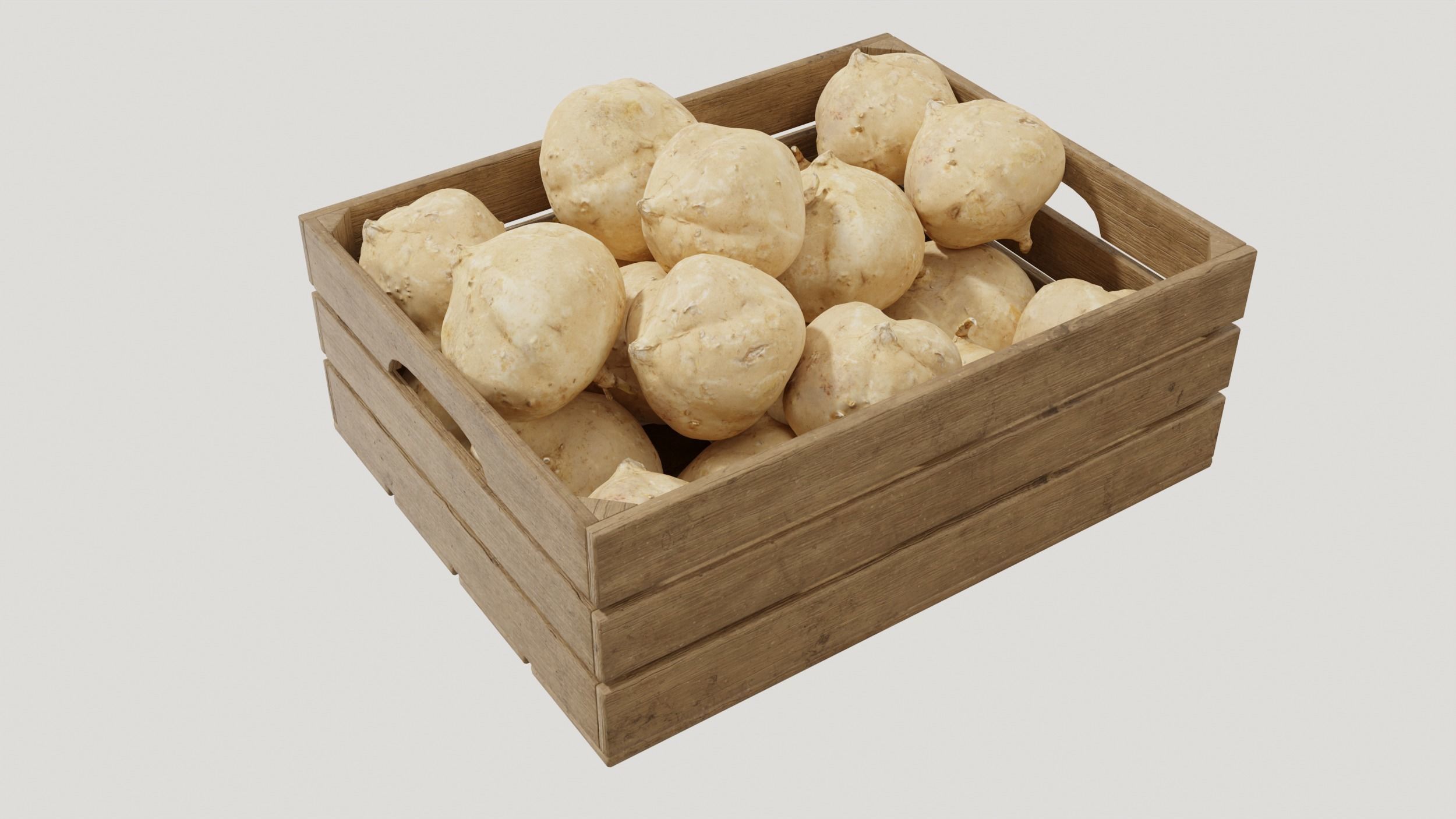 Pachyrhizus erosus crates 3D model_2