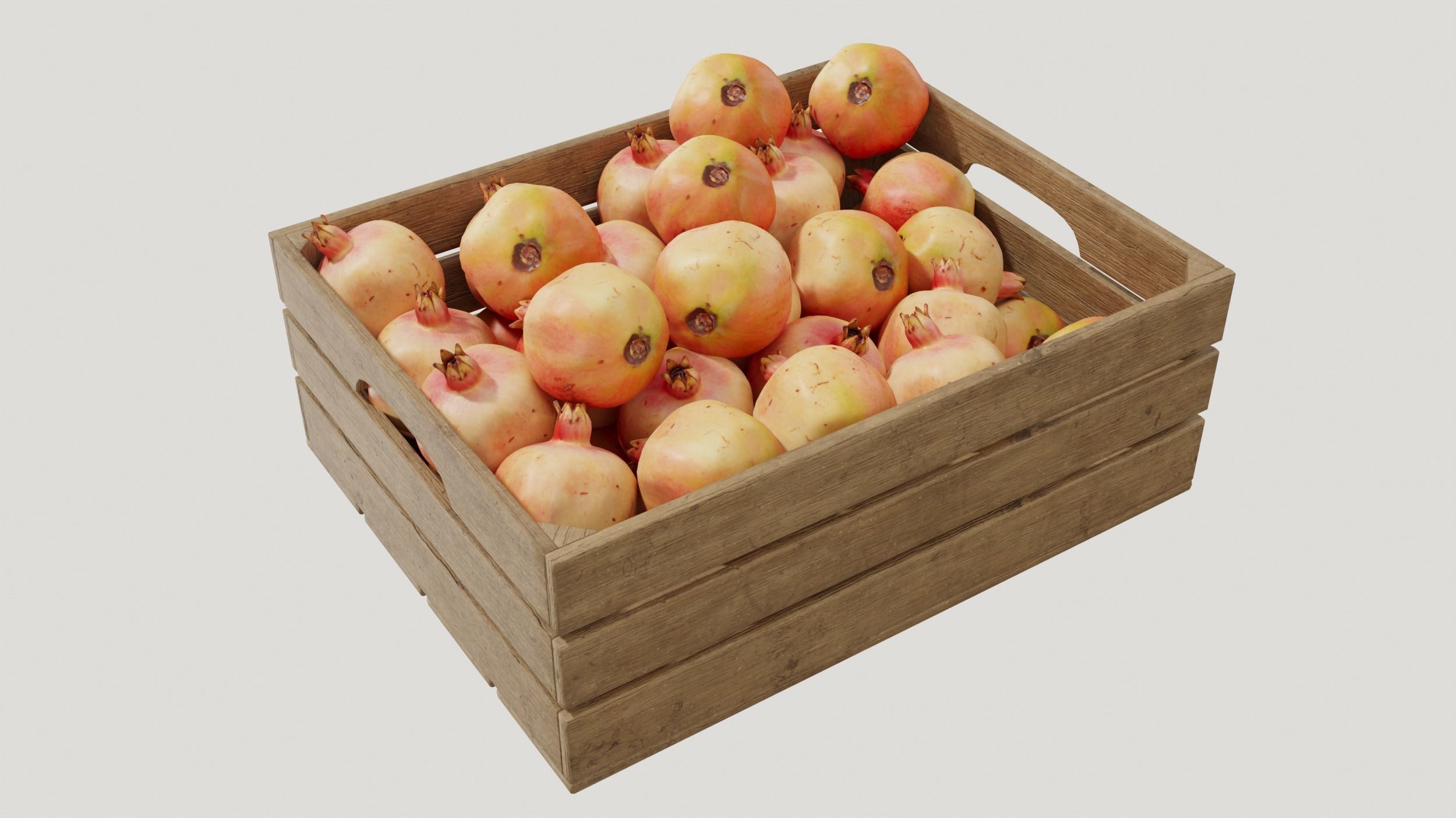 Pomegranate crates 3D model_2