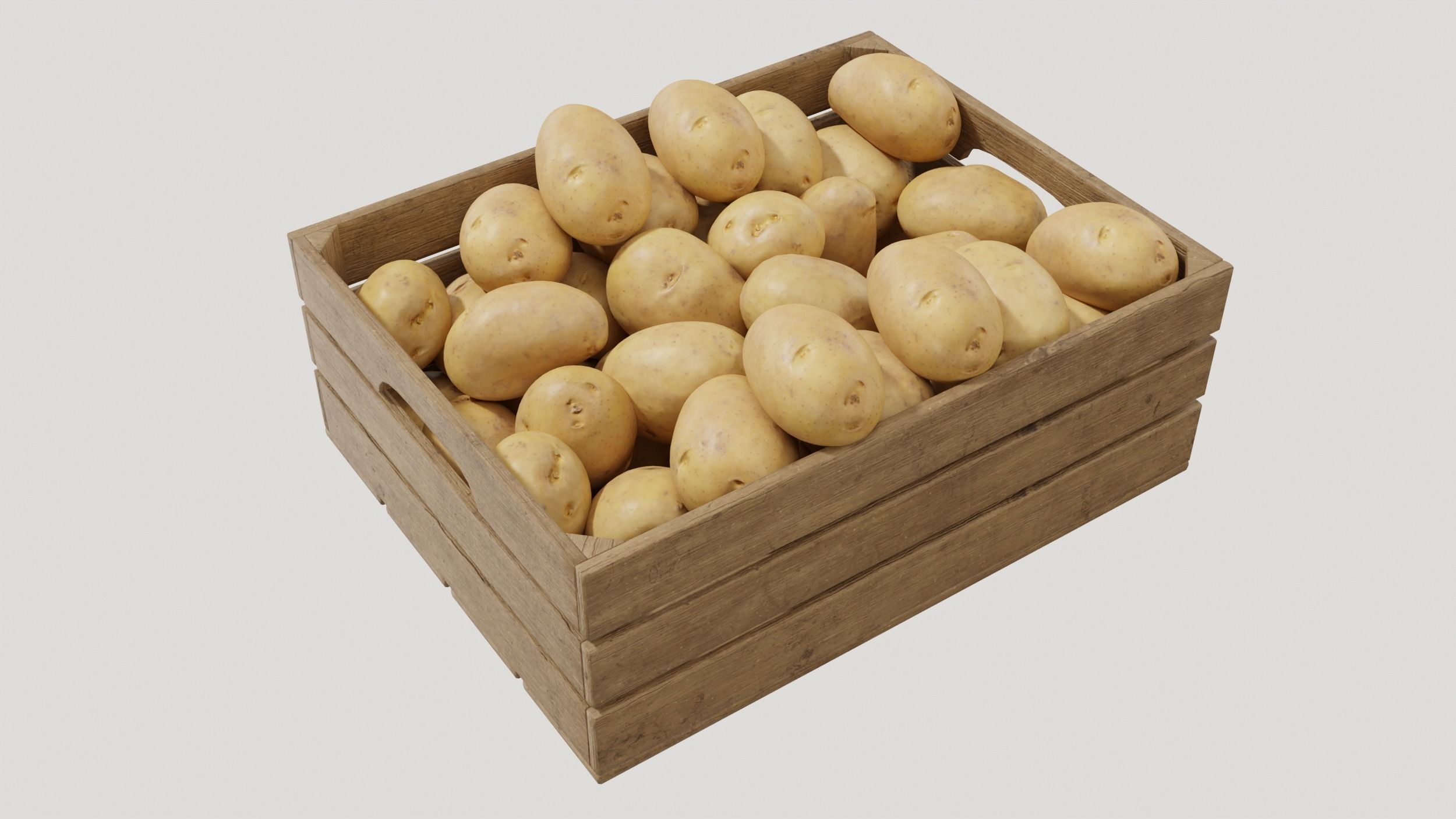 potato crates 3D model_2