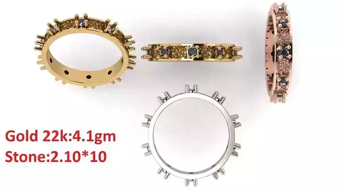 Band stone rings 14
