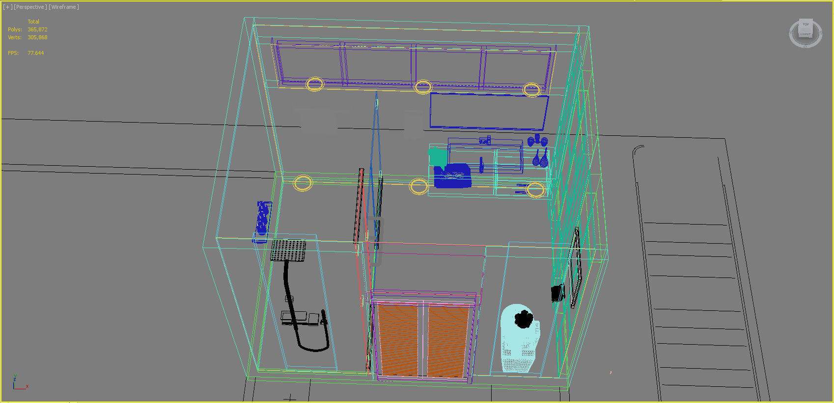 bathroom 6 design with tiles 3D model_6