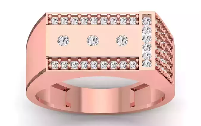 Solitaire Wedding Engagement Mens  Ring