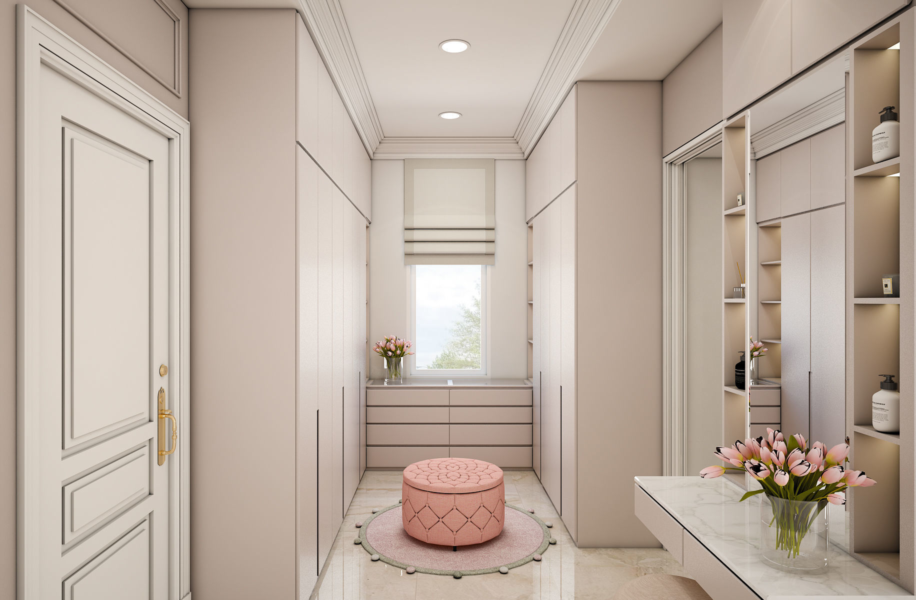 Pinky Girl Bedroom Set 3D model_6