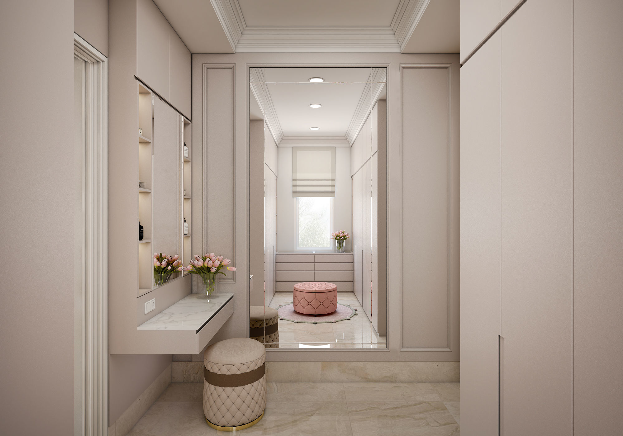 Pinky Girl Bedroom Set 3D model_4