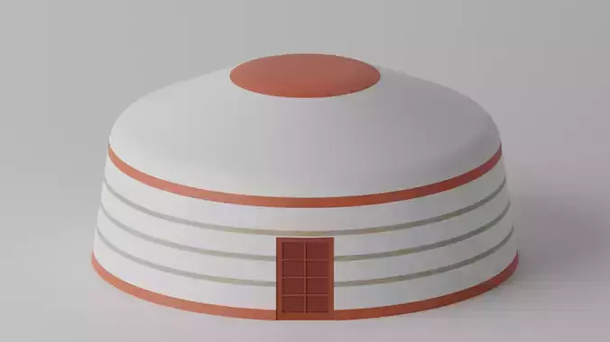 Cartoon Mongolian Yurt
