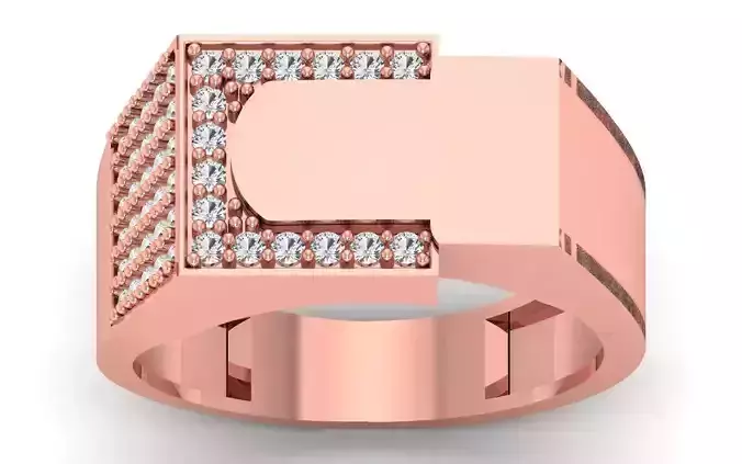 Solitaire Wedding Engagement Mens  Ring