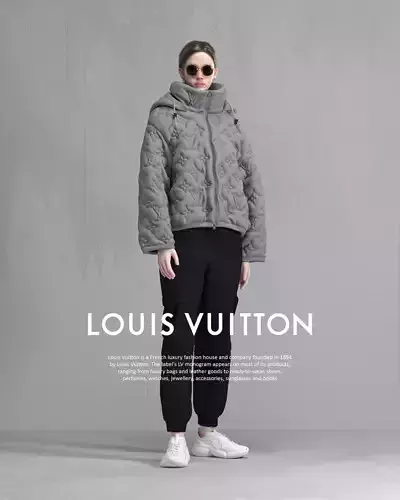 Louis Vuitton Boyhood Puffer Hoodie  3D model