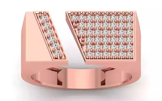 Solitaire Wedding Engagement Open End Mens  Ring