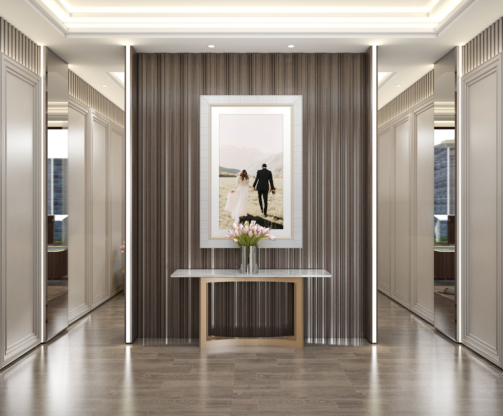 Masculine Modern Contemporer Bedroom 3D model_2