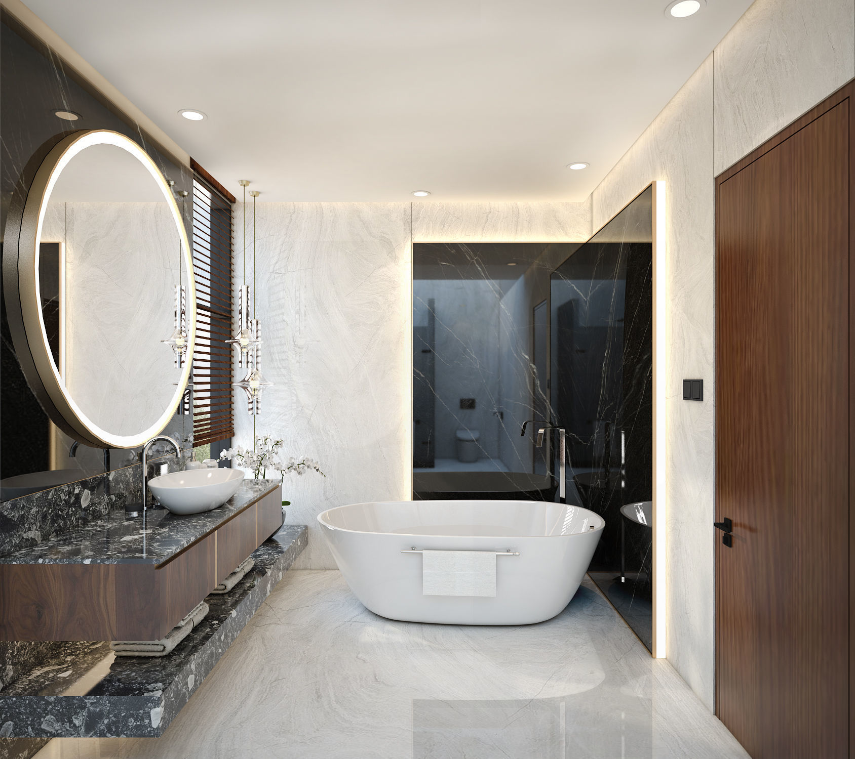 Masculine Modern Contemporer Bedroom 3D model_6