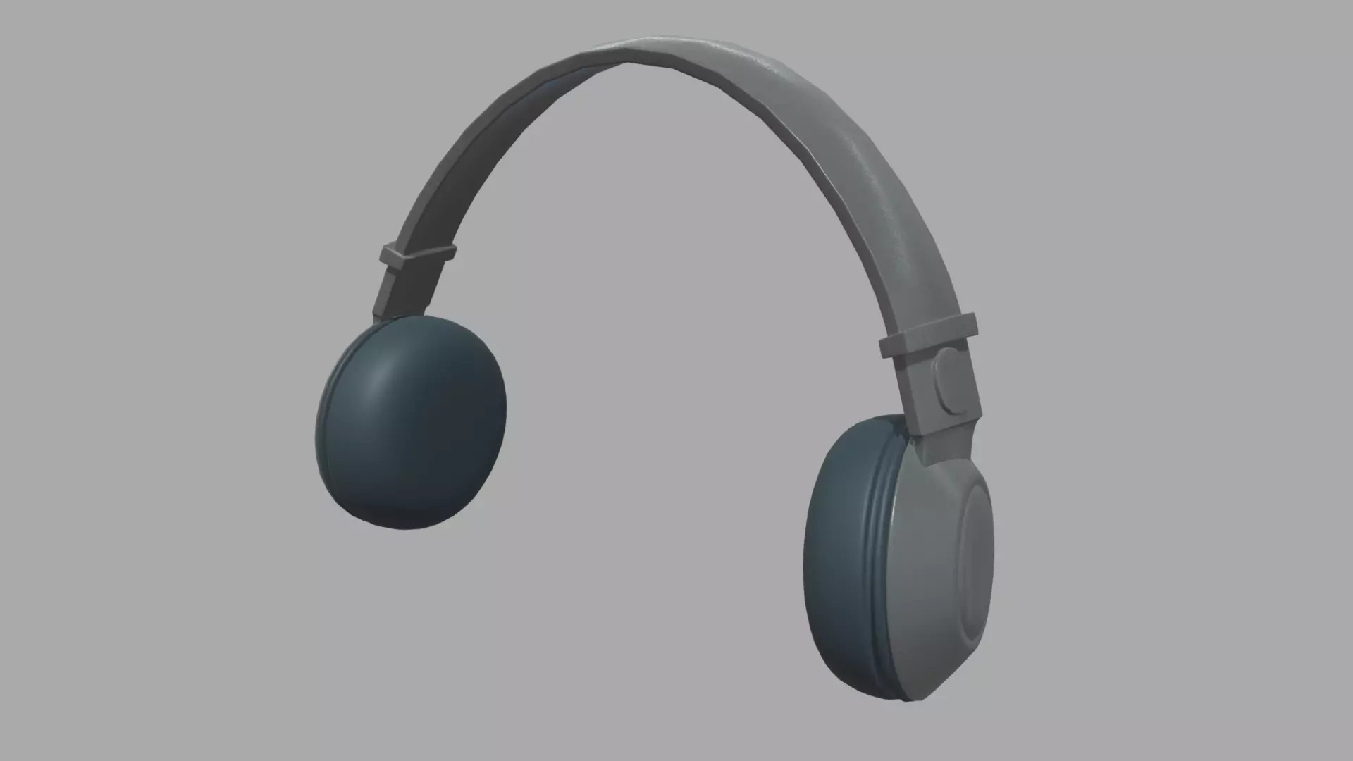 Low Poly Headphones headphone Low-poly 3D model_0