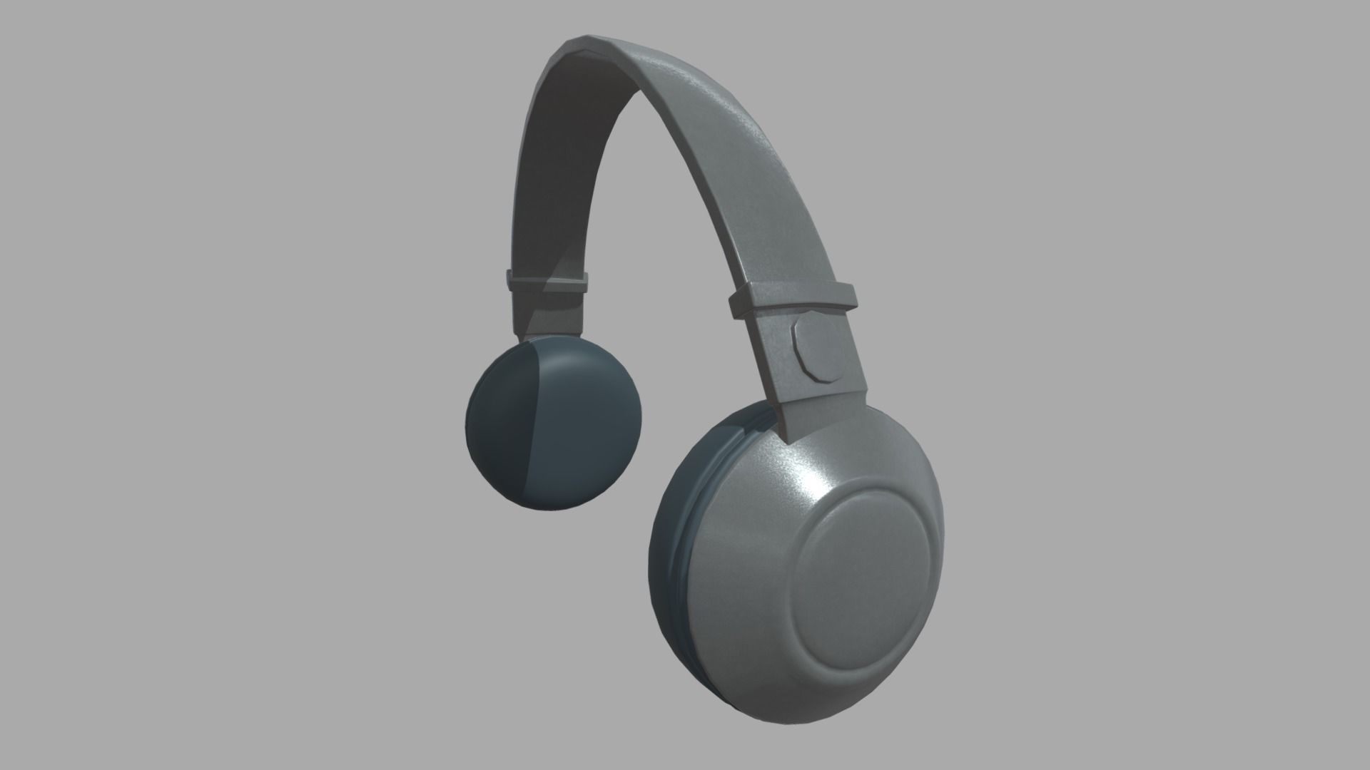 Low Poly Headphones headphone Low-poly 3D model_4