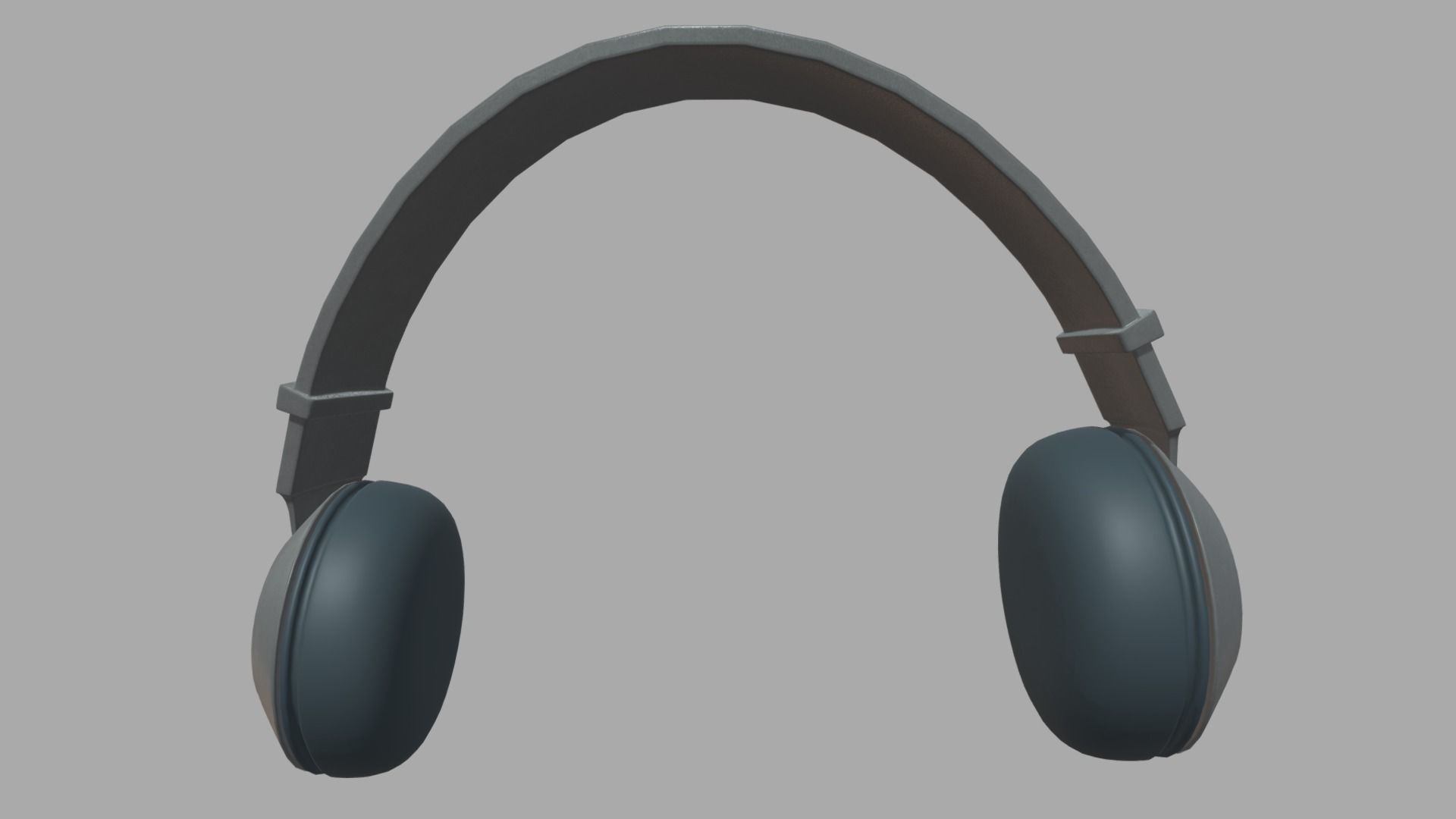 Low Poly Headphones headphone Low-poly 3D model_3