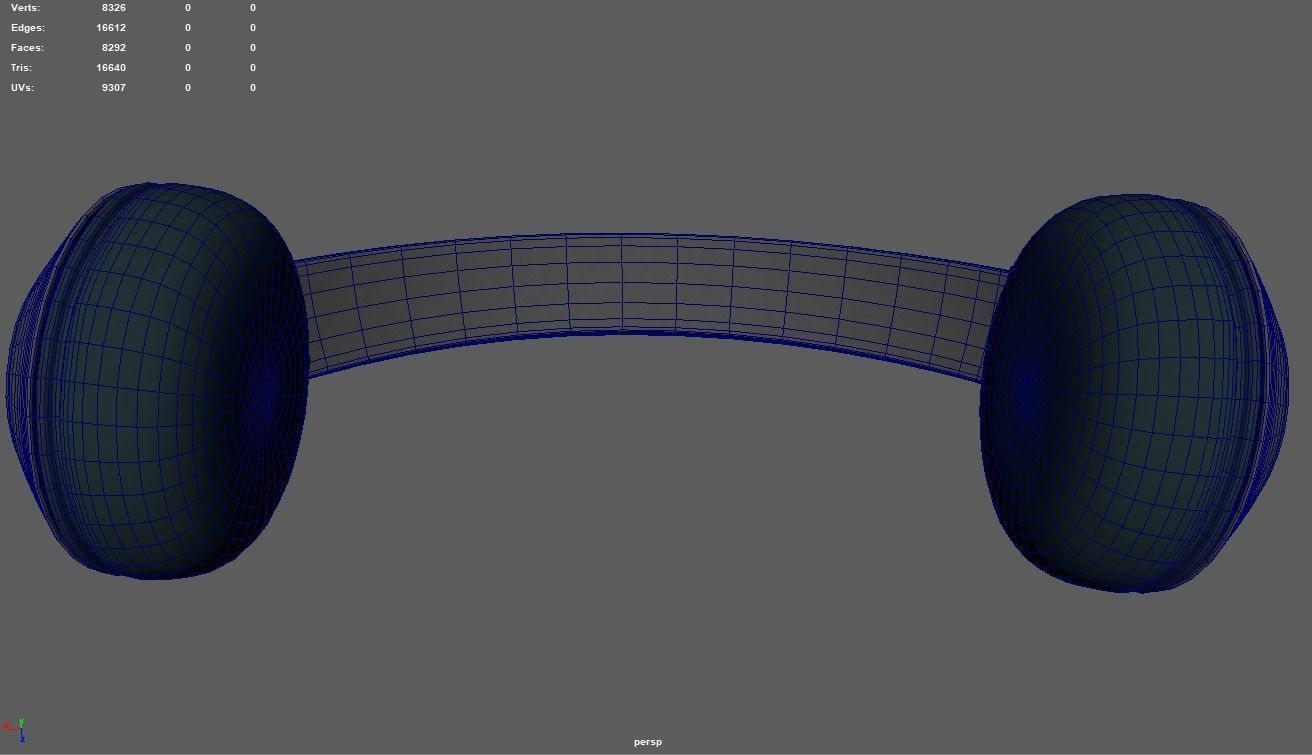 Low Poly Headphones headphone Low-poly 3D model_10