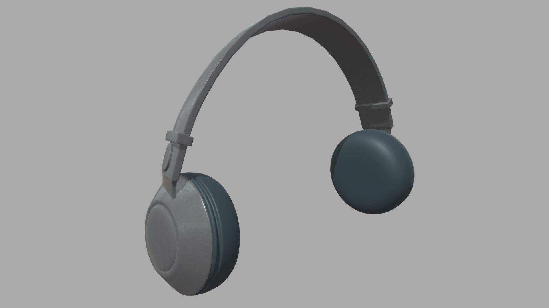 Low Poly Headphones headphone Low-poly 3D model_2