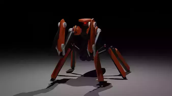 Mantis Robot Low-poly 3D model