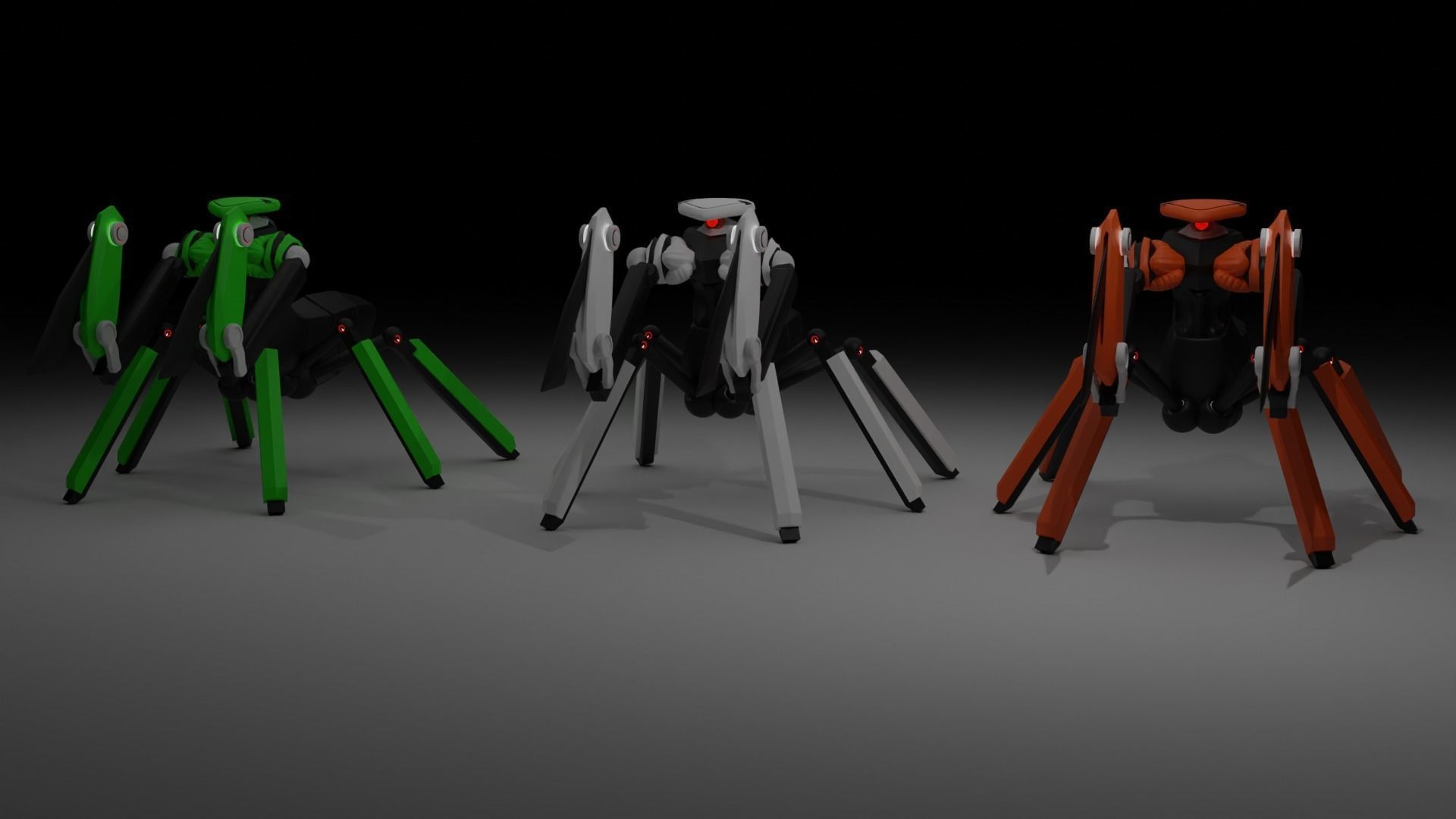 Mantis Robot Low-poly 3D model_3