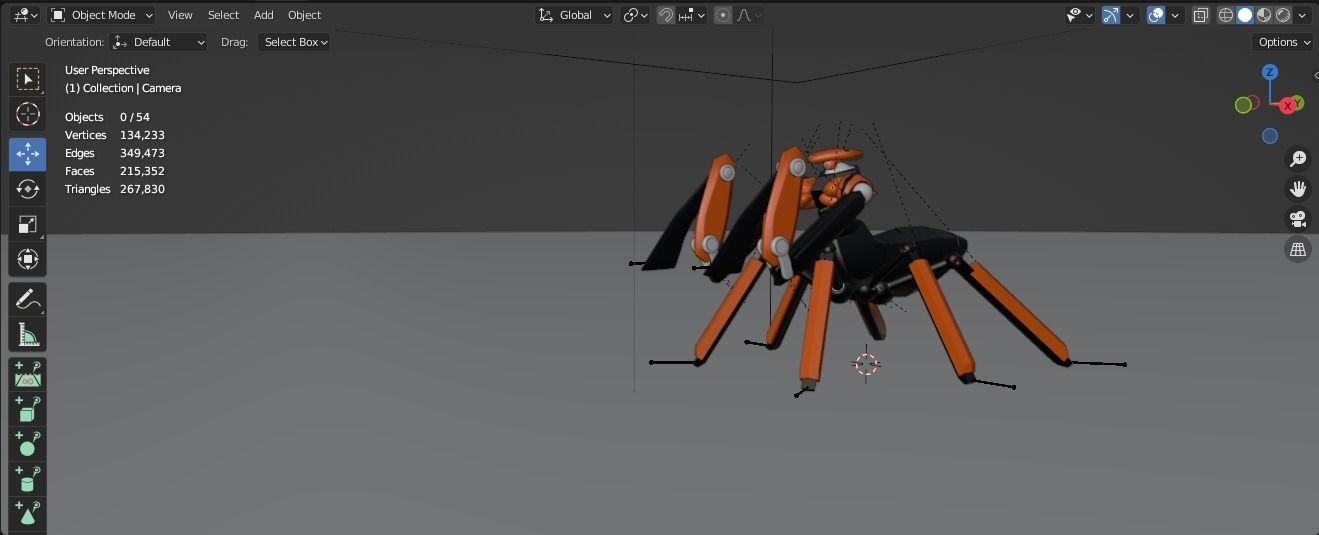Mantis Robot Low-poly 3D model_4
