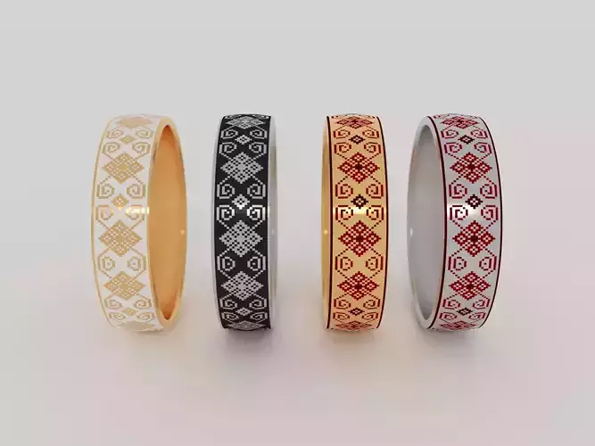 Ring with Ukrainian ornament