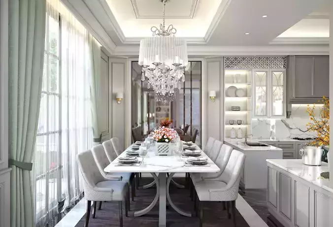 Luxurious Pantry Diningroom and Livingroom 