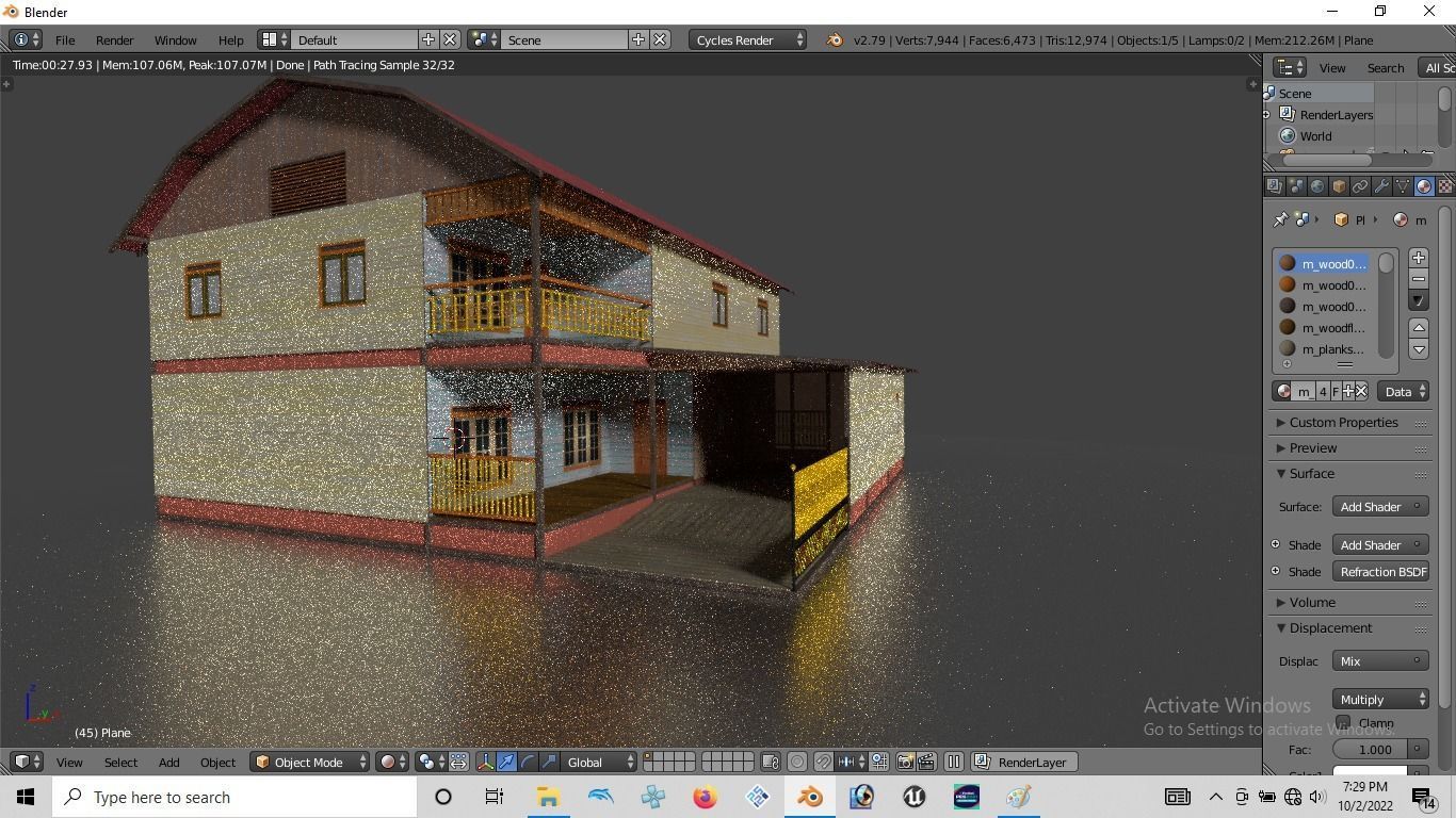 Rumah kayu tingkat 005-006 3D model_8