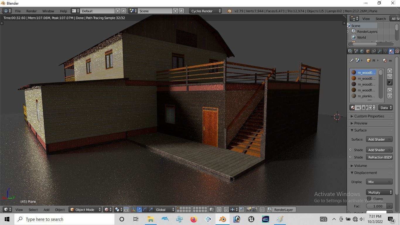 Rumah kayu tingkat 005-006 3D model_9
