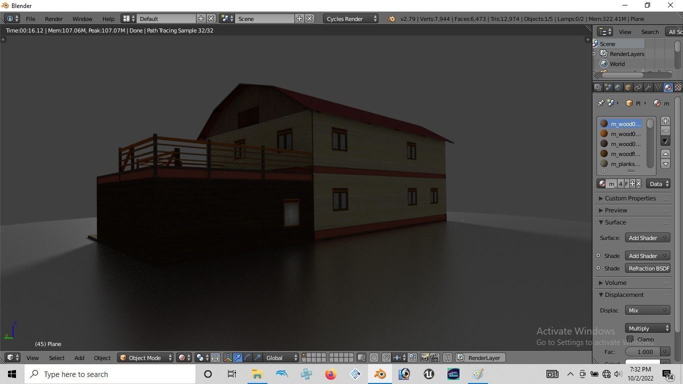 Rumah kayu tingkat 005-006 3D model_7