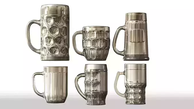 Beer Mugs 3D model