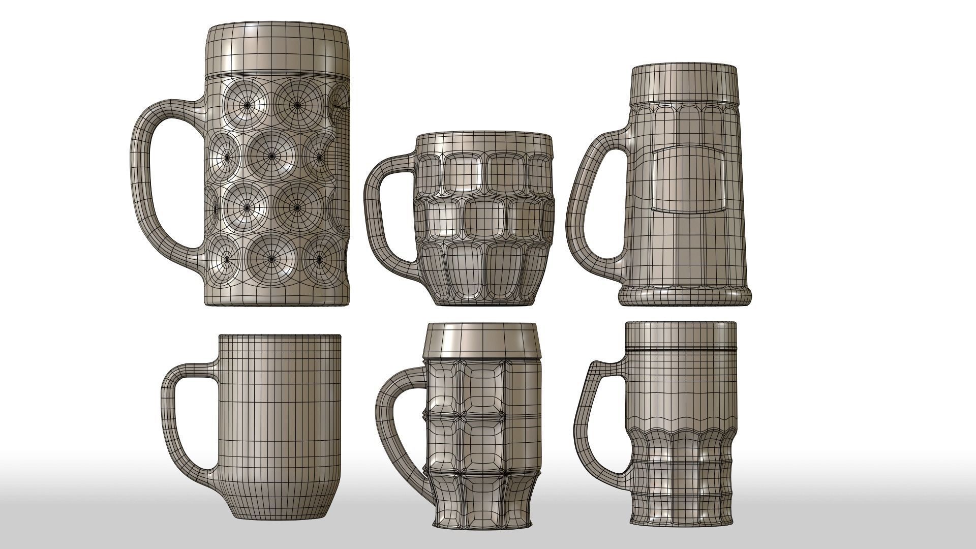 Beer Mugs 3D model_2