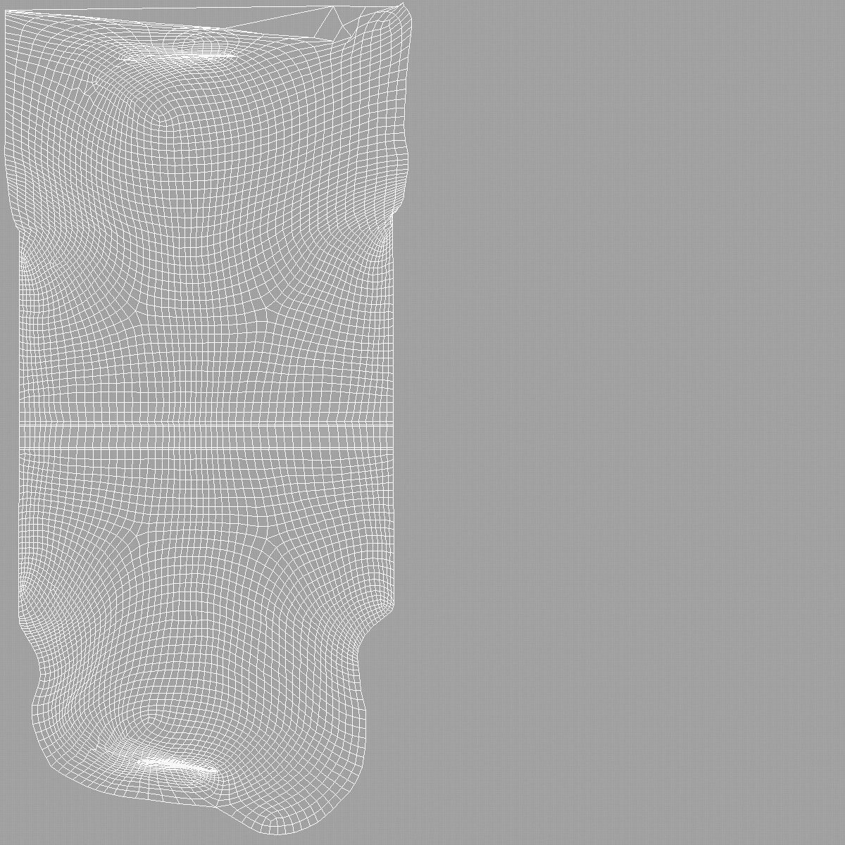 White Ankle Socks - fabric sox pair Low-poly 3D model_5