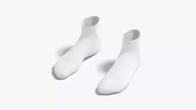 White Ankle Socks - fabric sox pair